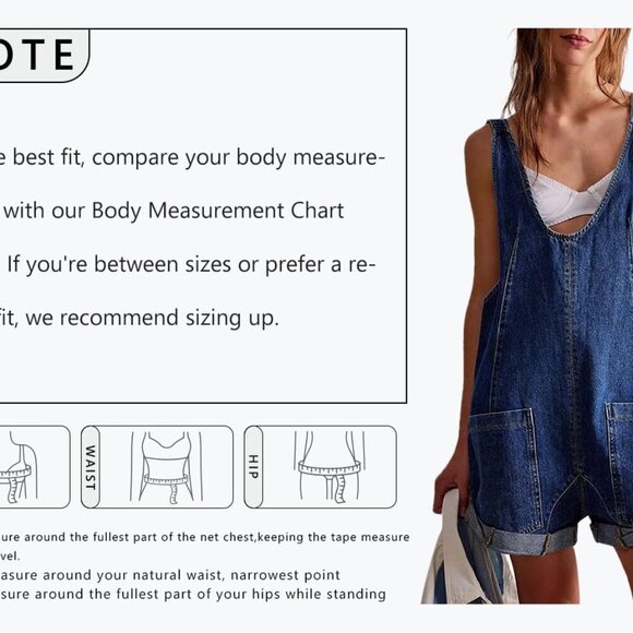 Women Casual Denim Short Overalls Rolled Cuff Barrel Shorts Jumpsuit Rompers - Picture 8 of 8